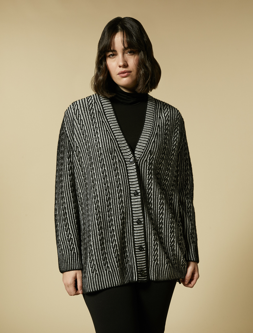 Cardigan aus Kaschmirmischung - Schwarz - Marina Rinaldi