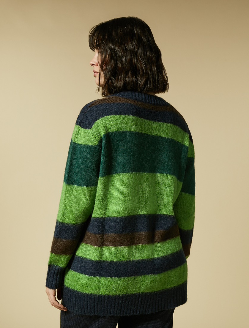Mohair-blend cardigan - Green - Marina Rinaldi - 3