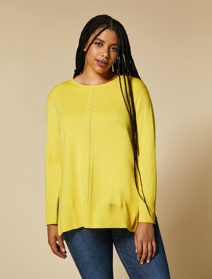 Viscose yarn sweater - Yellow - Marina Rinaldi
