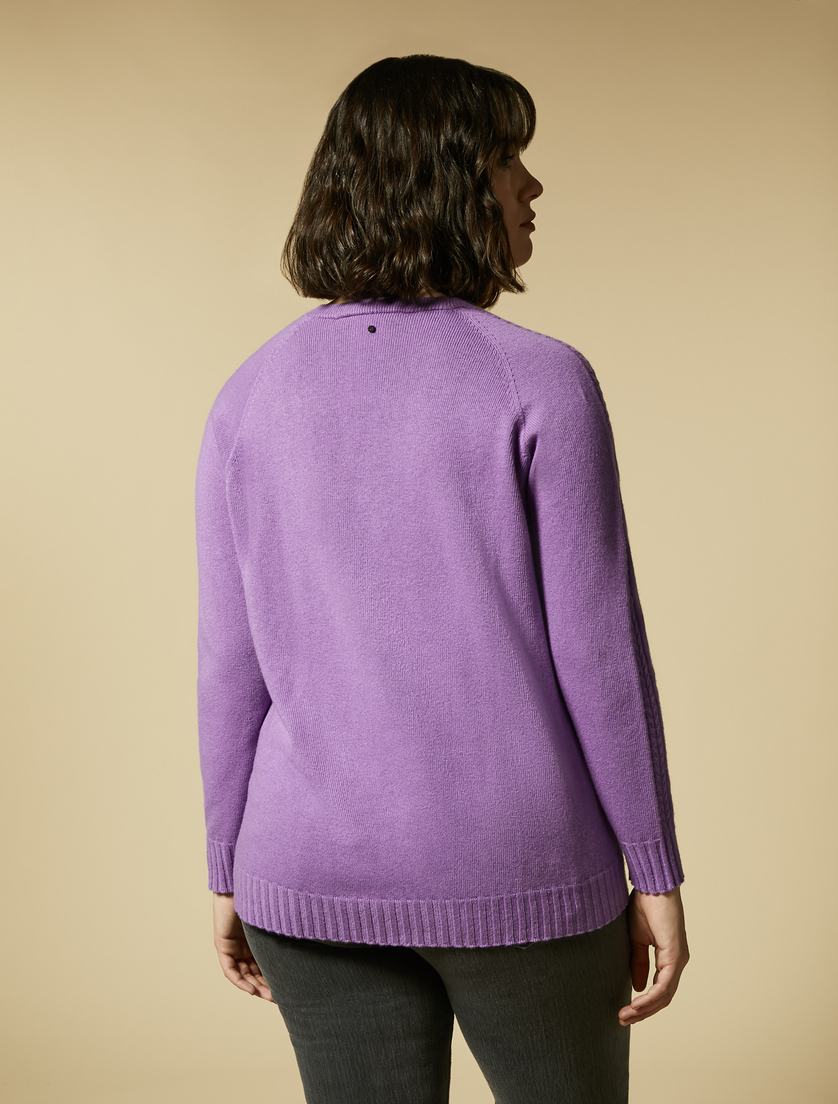 Cashmere-blend sweater - Lilac - Marina Rinaldi - 3