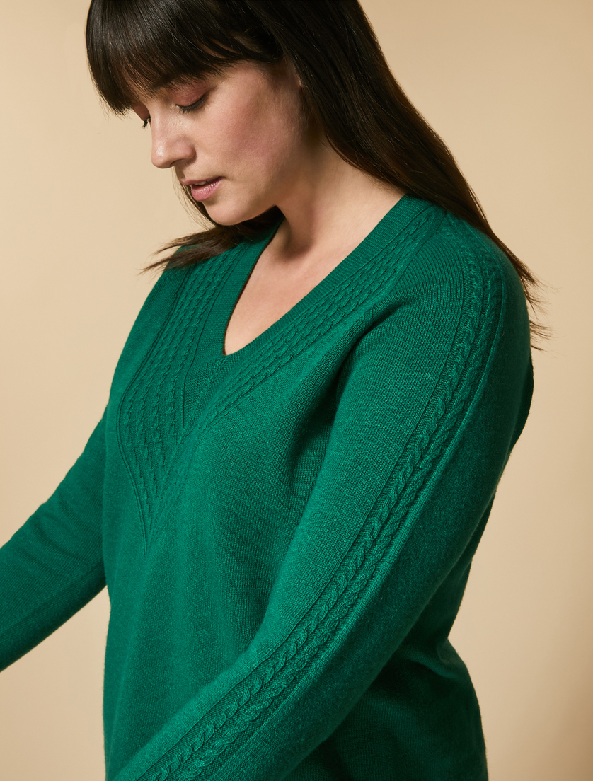 Pullover aus Kaschmirmischung - Dunkelgrün - Marina Rinaldi - 2