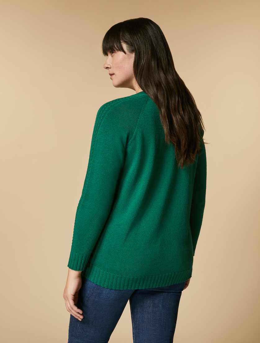 Pullover aus Kaschmirmischung - Dunkelgrün - Marina Rinaldi - 3