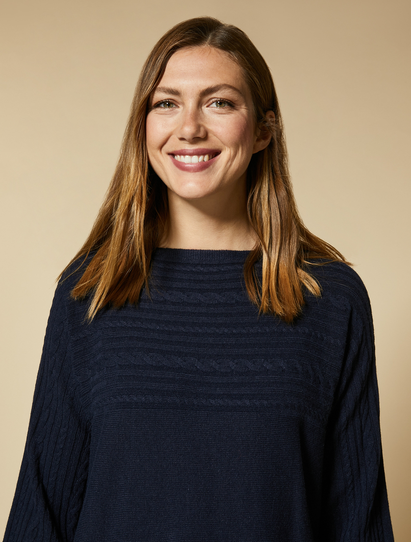 Pullover aus Kaschmirmischung - Dunkelblau - Marina Rinaldi - 2