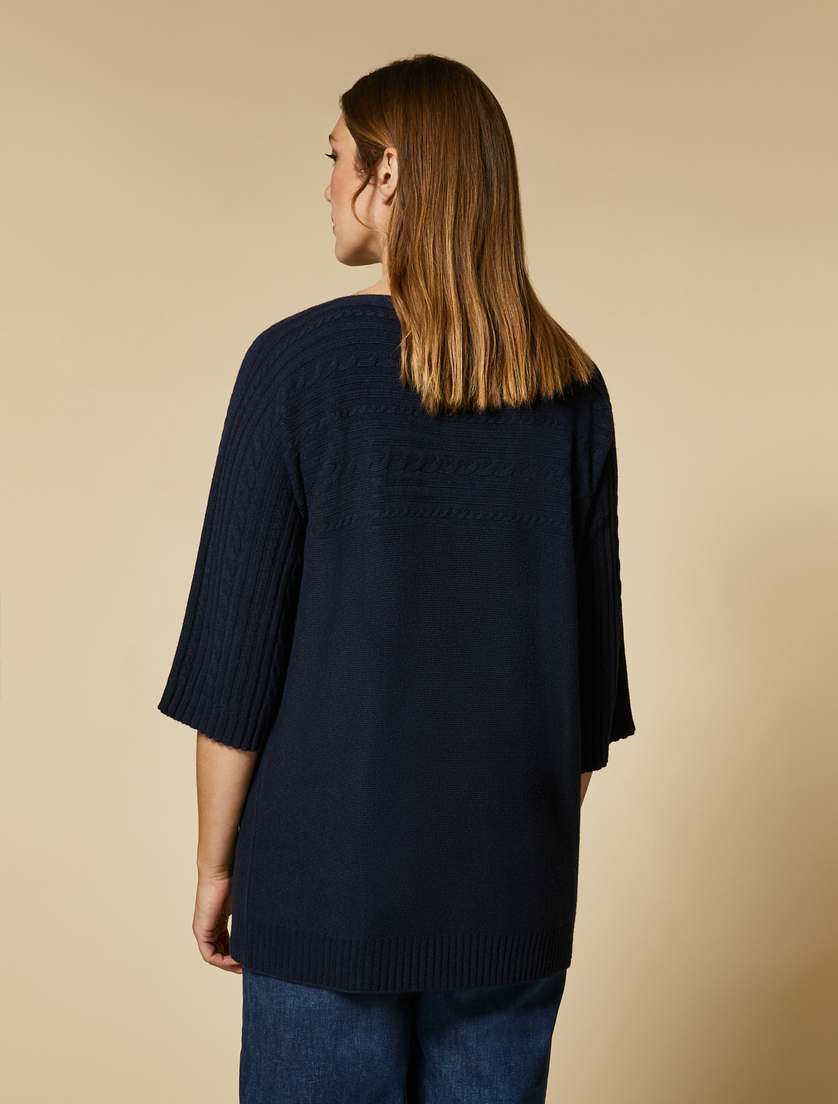 Pullover aus Kaschmirmischung - Dunkelblau - Marina Rinaldi - 3