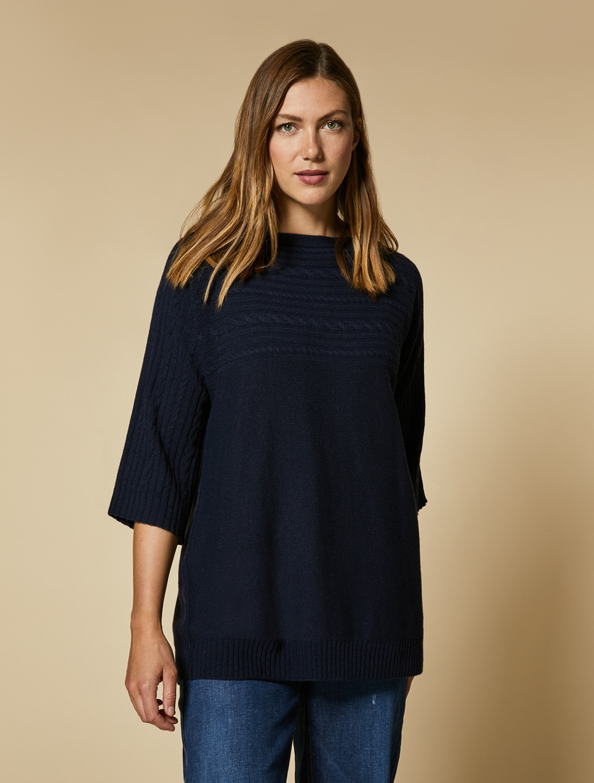 Pullover aus Kaschmirmischung - Dunkelblau - Marina Rinaldi