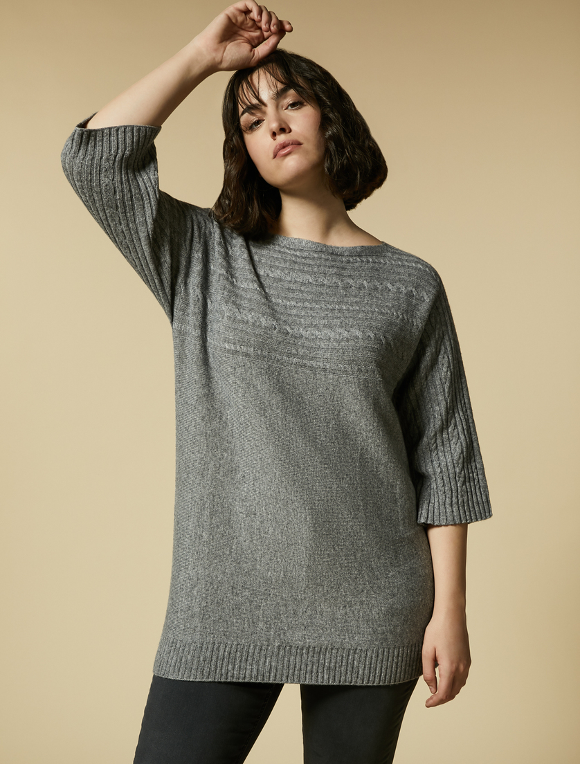 Pullover aus Kaschmirmischung - Grau - Marina Rinaldi