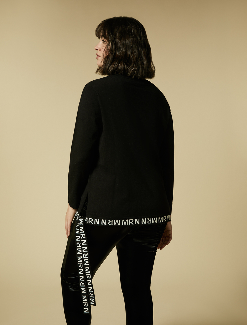Viscose yarn sweater - Black - Marina Rinaldi - 3