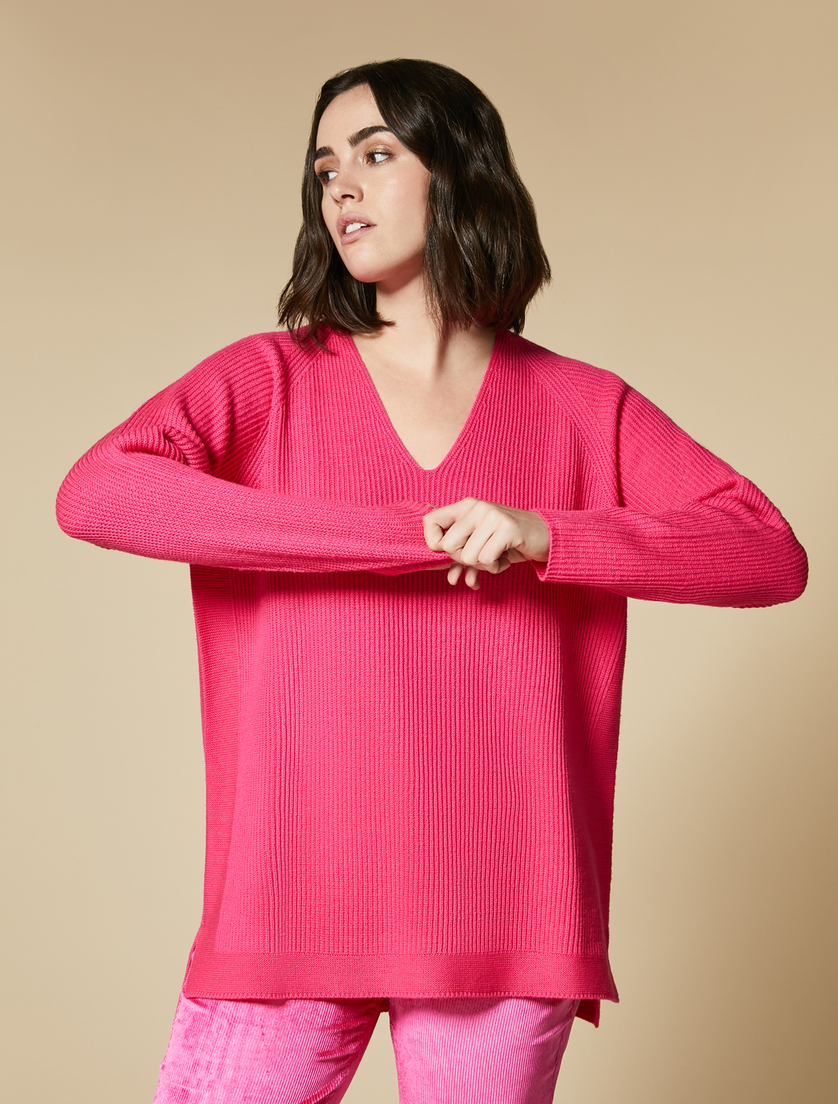 Pullover aus Wollgemisch - Fuchsia - Marina Rinaldi