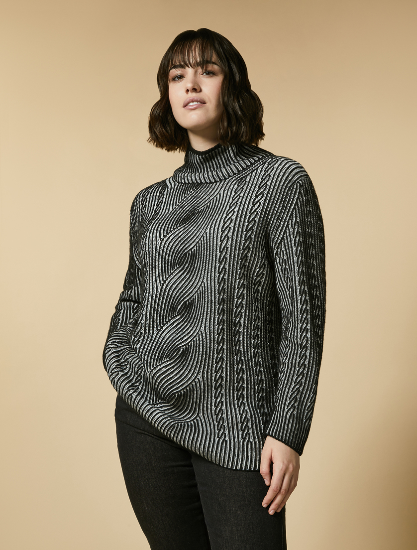 Cashmere-blend sweater - Black - Marina Rinaldi