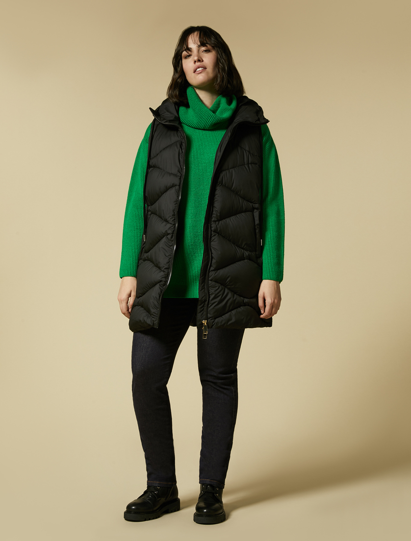 Wool-blend sweater and neck warmer - Green - Marina Rinaldi - 4