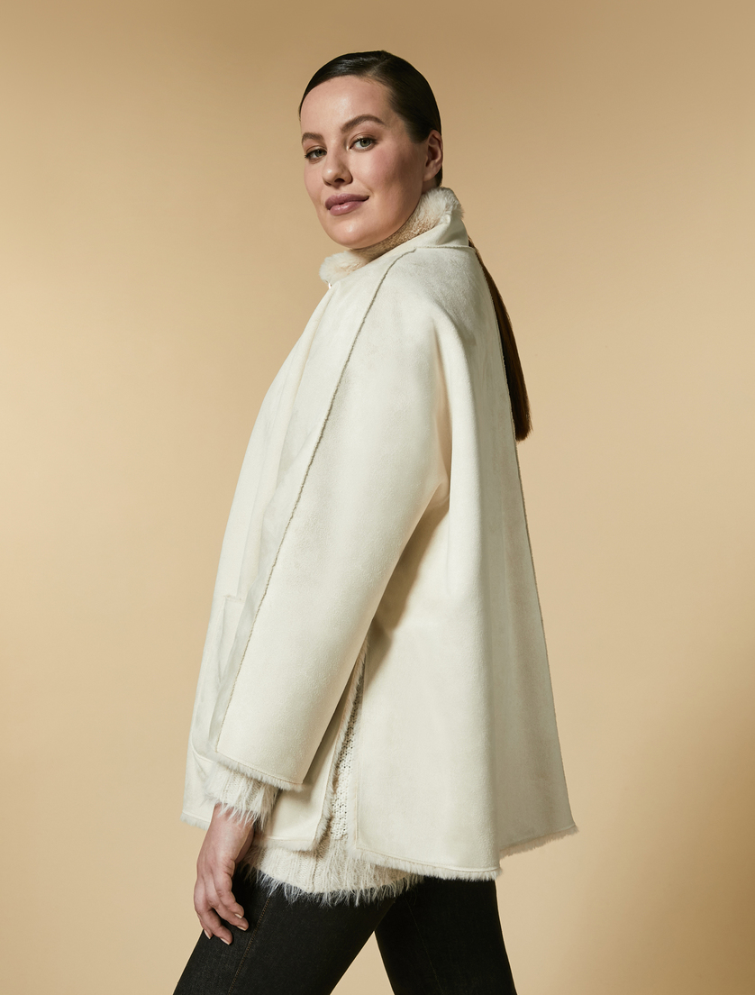 Reversible cape - White - Marina Rinaldi - 3