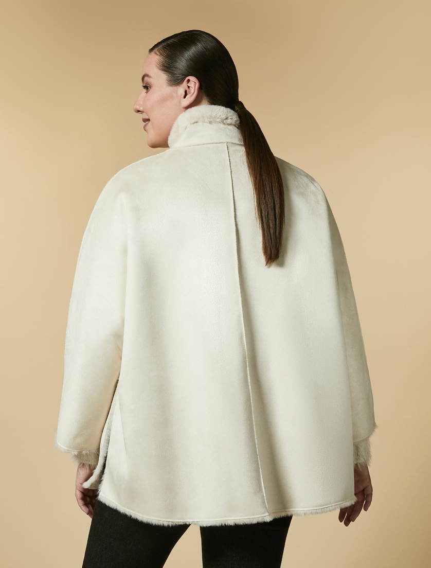 Reversible cape - White - Marina Rinaldi - 5