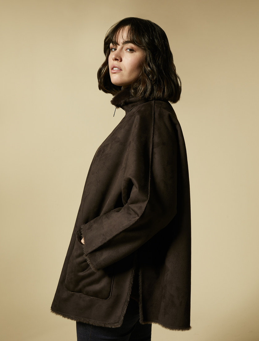 Reversible cape - Brown - Marina Rinaldi - 2