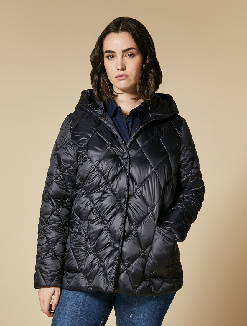 Water-repellent padded jacket - Dark navy - Marina Rinaldi