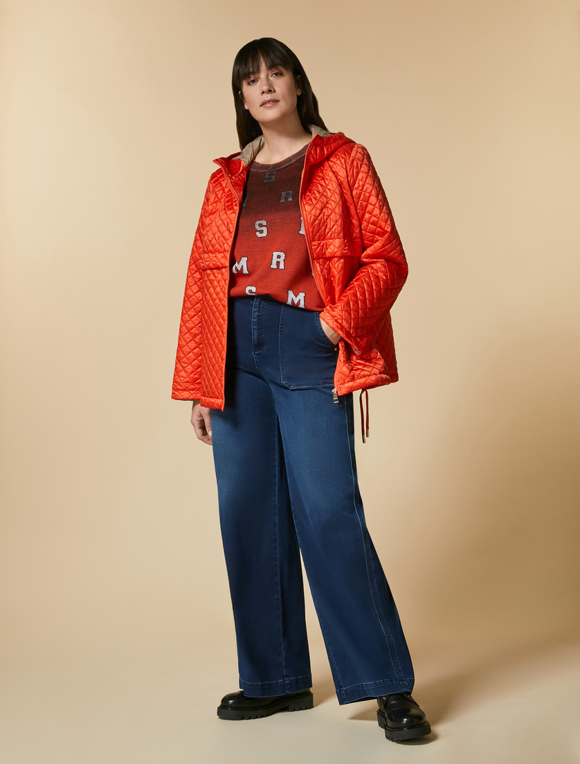 Iridescent padded jacket - Red - Marina Rinaldi - 4