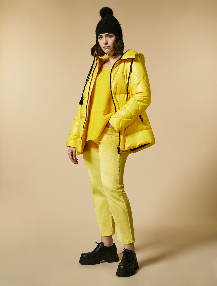Wasserabweisende glänzende Daunenjacke - Gelb - Marina Rinaldi - 4