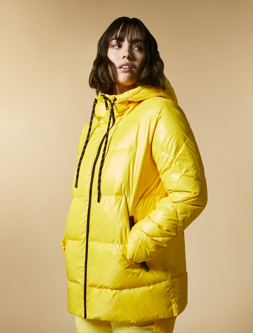 Wasserabweisende glänzende Daunenjacke - Gelb - Marina Rinaldi