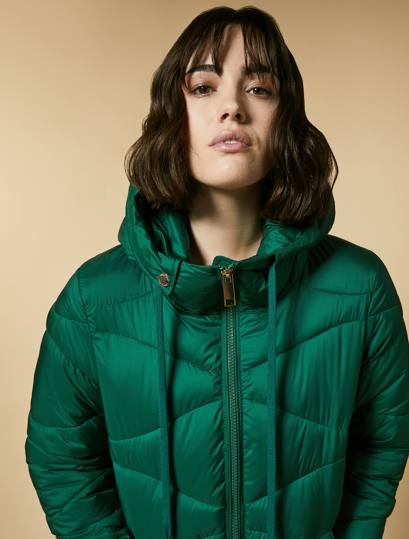 Water-repellent matte down jacket - Dark green - Marina Rinaldi - 2