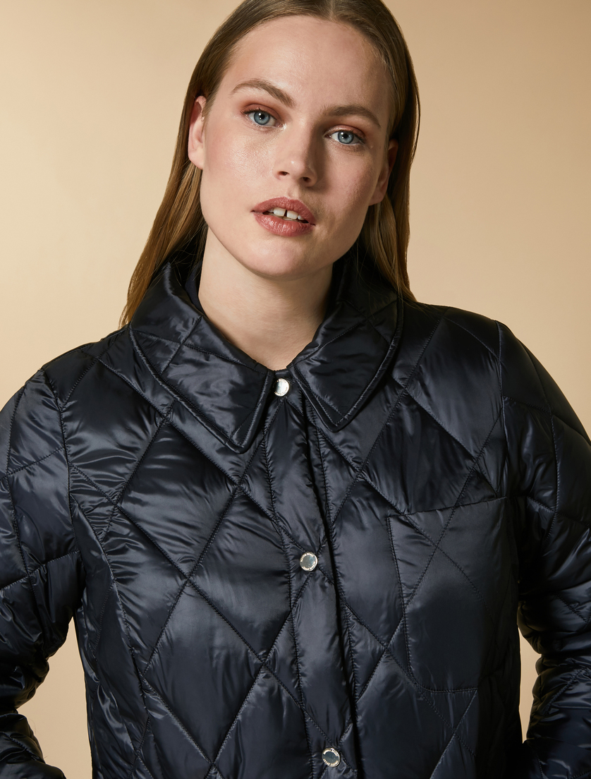 Water-repellent down jacket - Dark navy - Marina Rinaldi - 2