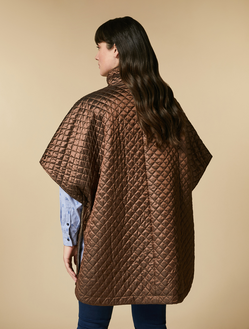 Quilted cape - Dark brown - Marina Rinaldi - 3