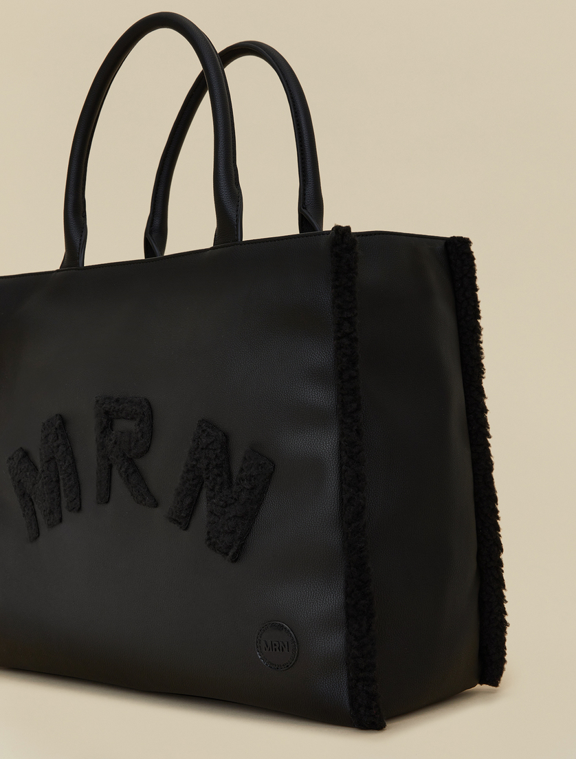 Shopper-Tasche mit Logo - Schwarz - Marina Rinaldi - 4