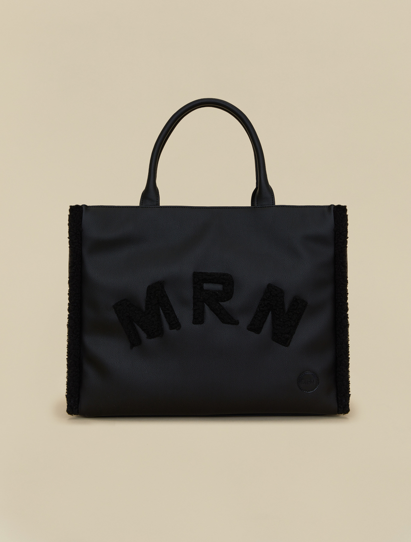 Shopper-Tasche mit Logo - Schwarz - Marina Rinaldi