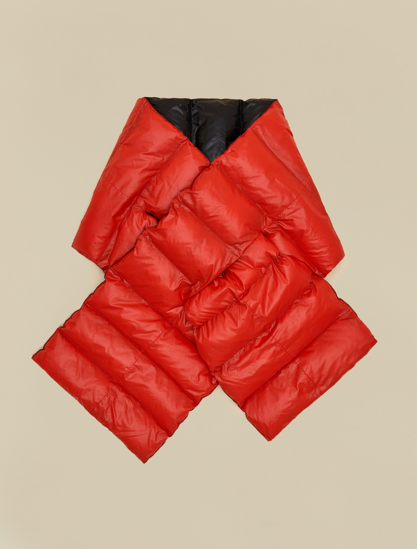 Two-tone padded scarf - Orange - Marina Rinaldi