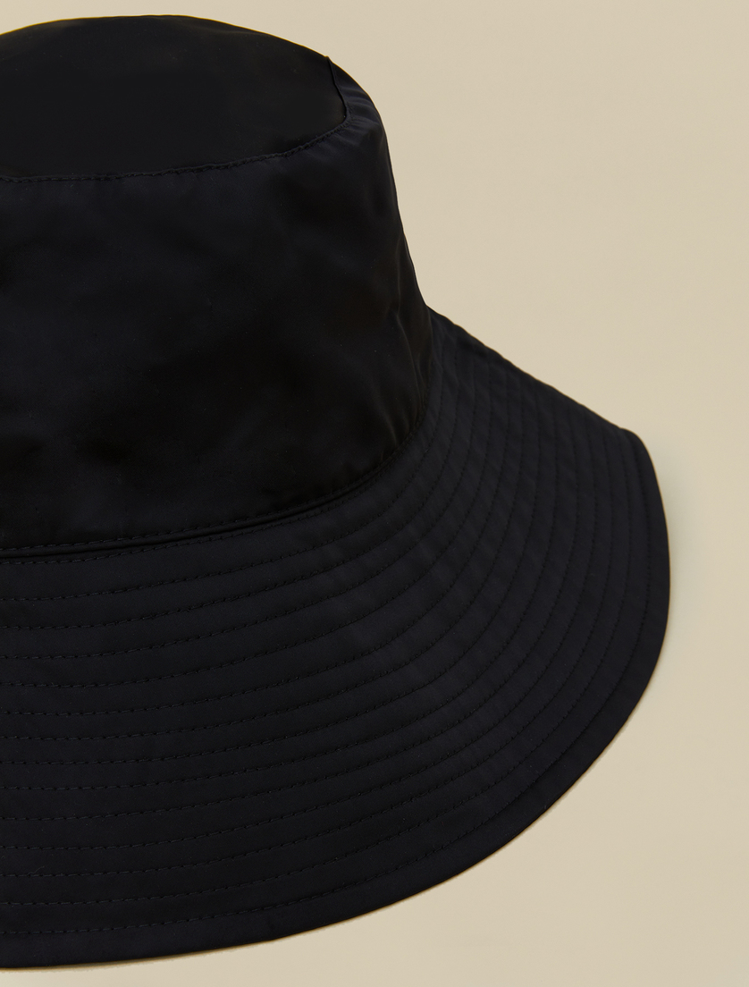Water-resistant satin hat - Black - Marina Rinaldi - 2