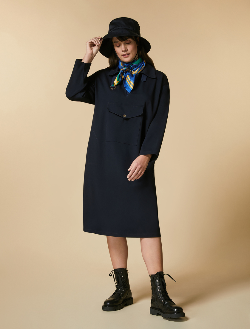 Water-resistant satin hat - Black - Marina Rinaldi - 3