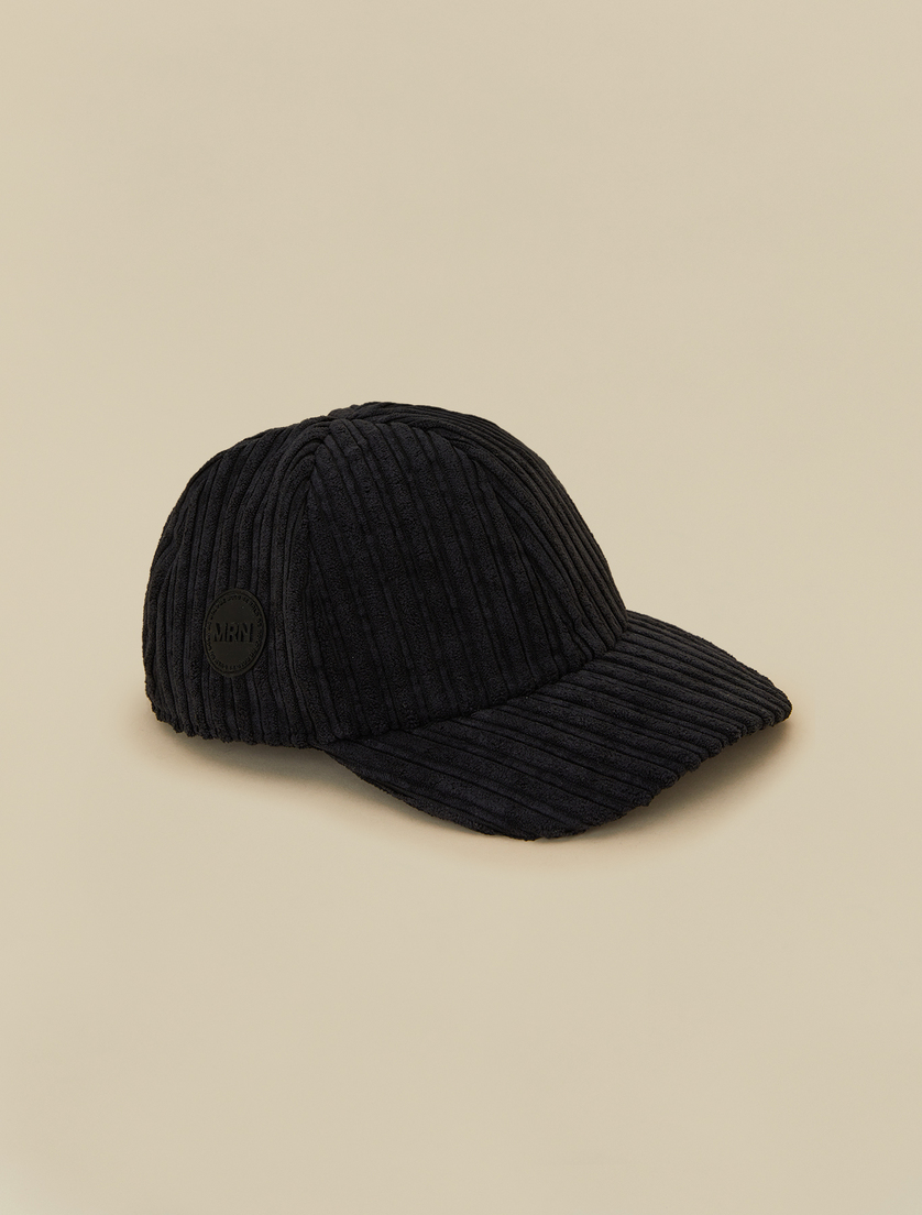 Corduroy baseball cap - Black - Marina Rinaldi