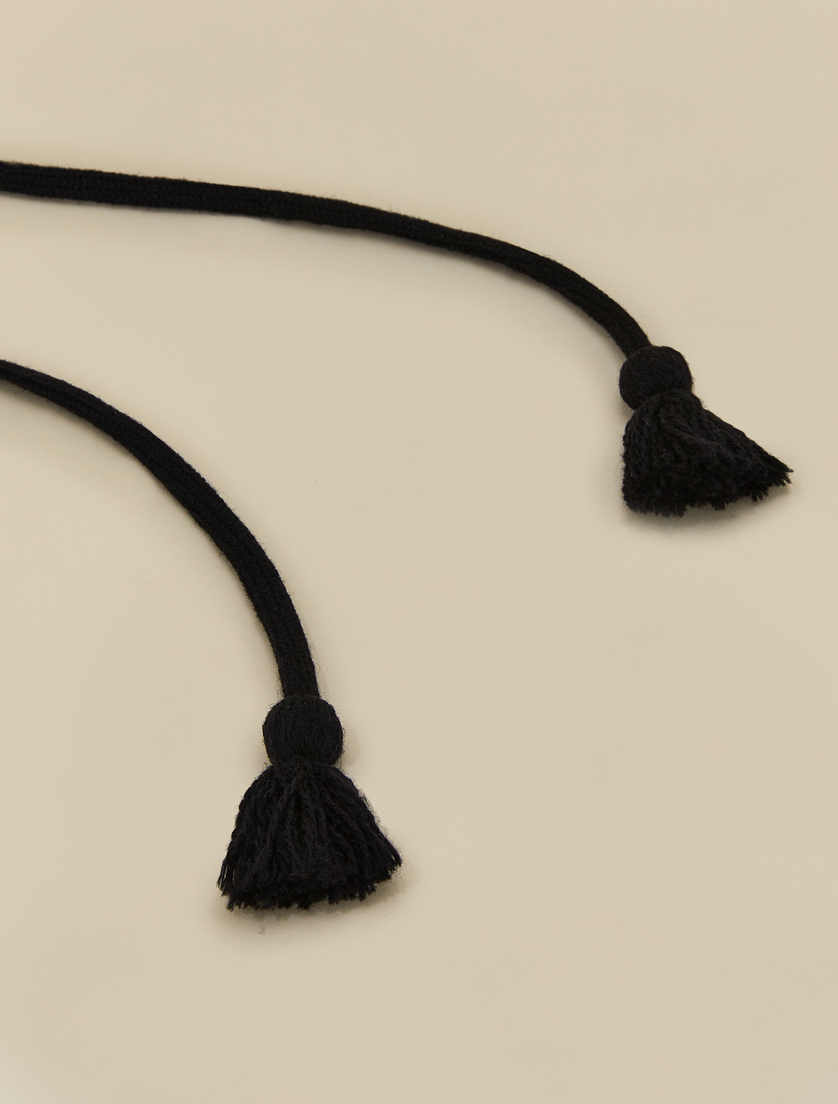 Wool-blend beanie hat - Black - Marina Rinaldi - 3