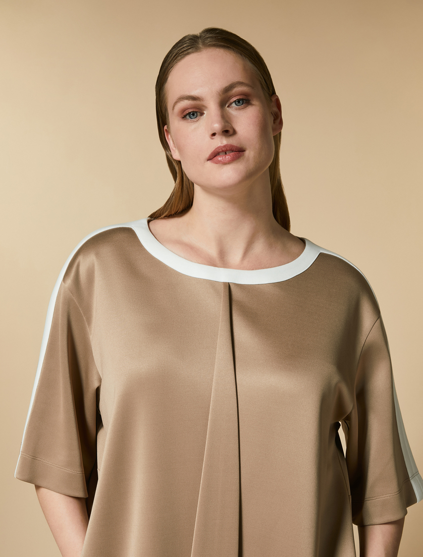Scuba jersey dress - Camel - Marina Rinaldi - 2
