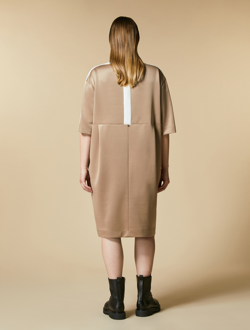 Scuba jersey dress - Camel - Marina Rinaldi - 3