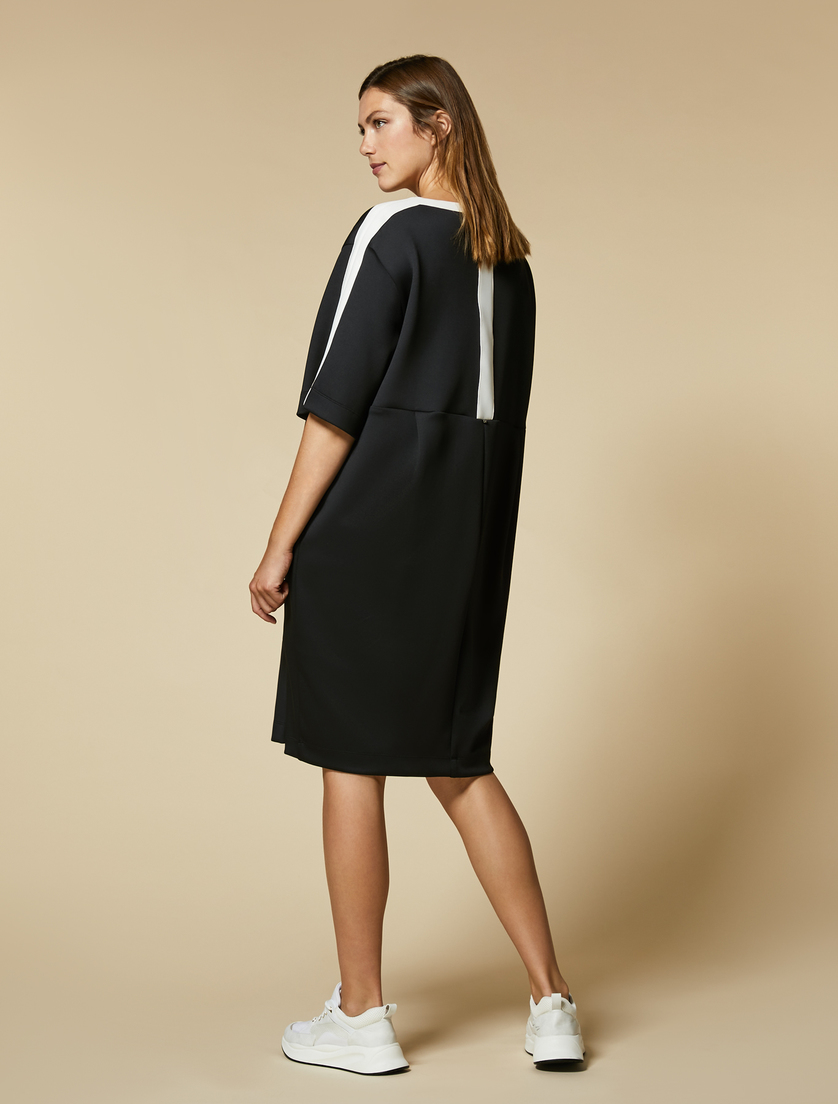 Scuba jersey dress - Black - Marina Rinaldi - 3