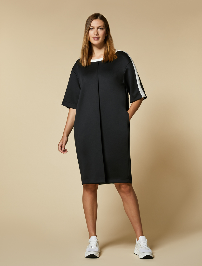 Scuba jersey dress - Black - Marina Rinaldi