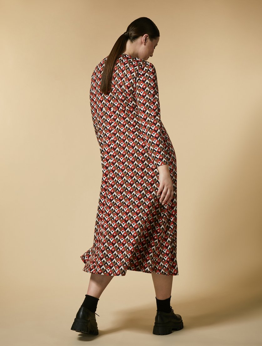 Long jersey dress - Orange - Marina Rinaldi - 3