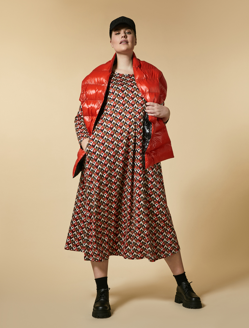 Long jersey dress - Orange - Marina Rinaldi - 4