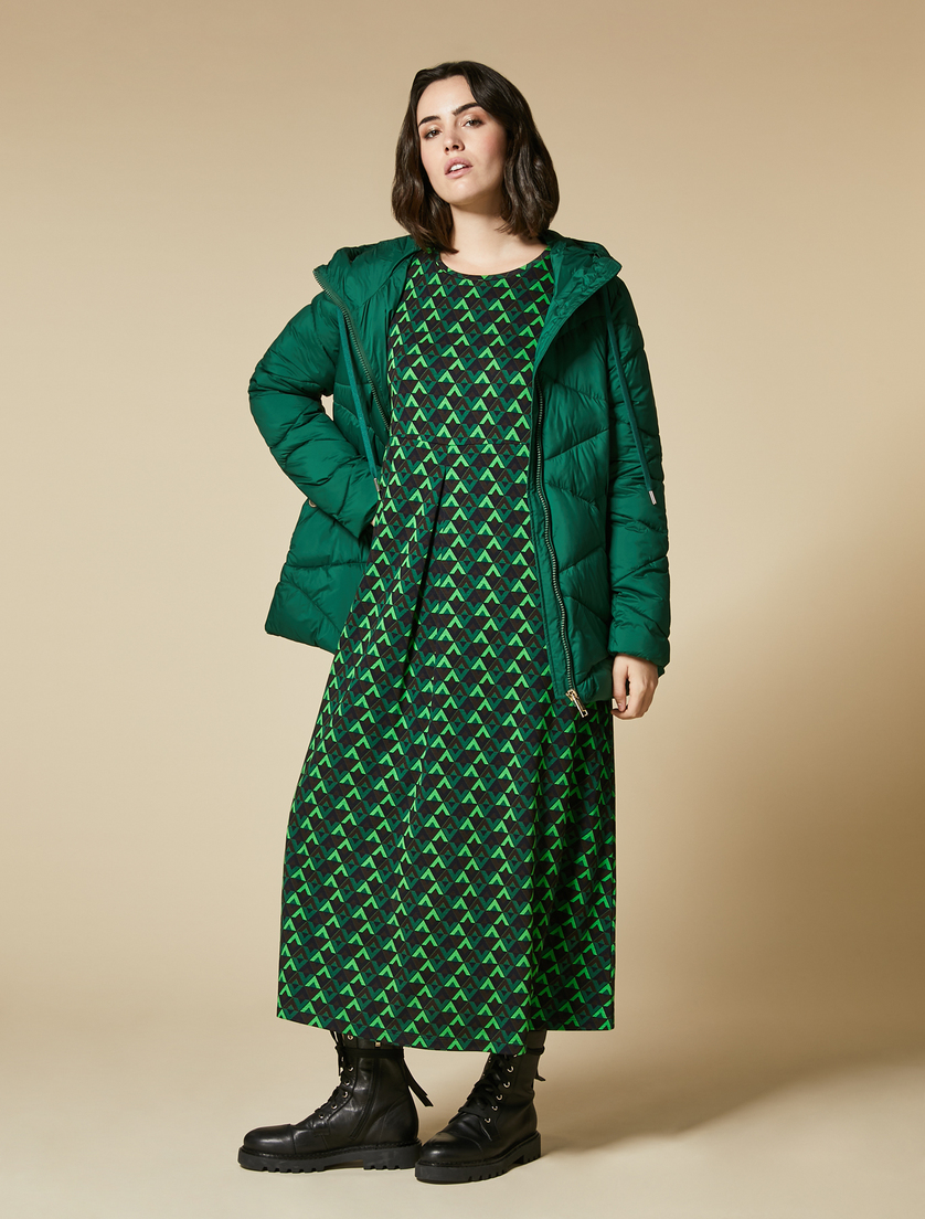 Long jersey dress - Dark green - Marina Rinaldi - 4