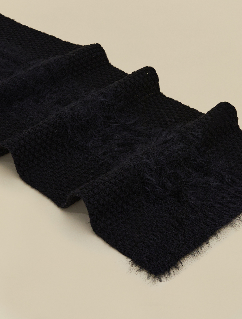 Foulard en laine mélangée - Noir - Marina Rinaldi - 2