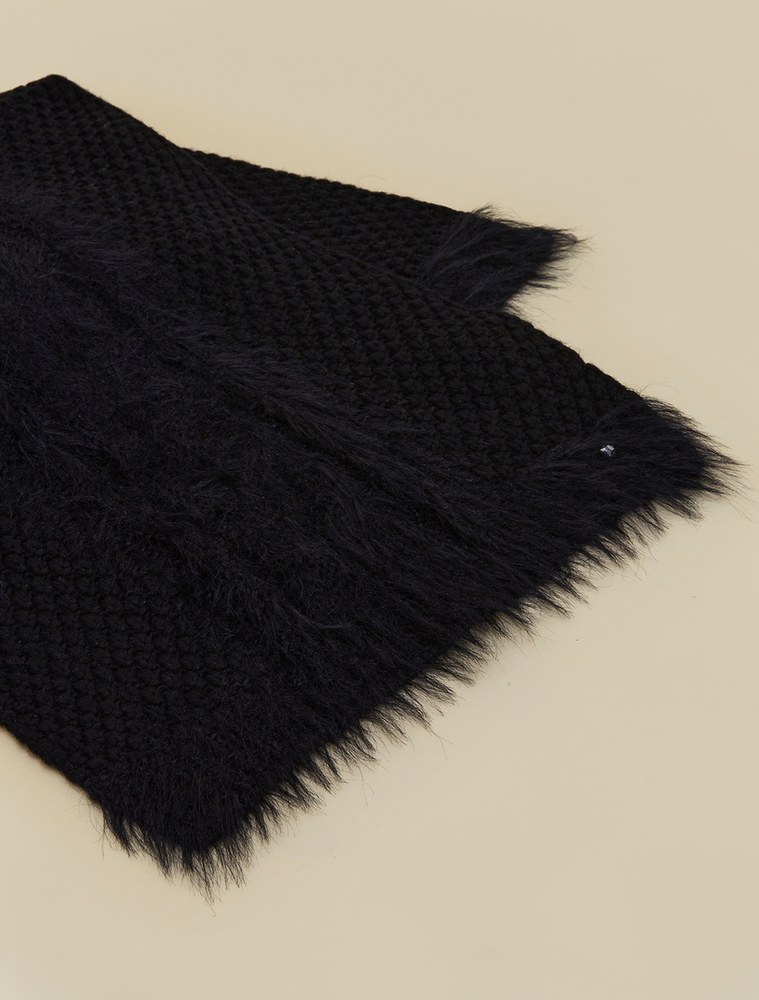 Foulard en laine mélangée - Noir - Marina Rinaldi - 3
