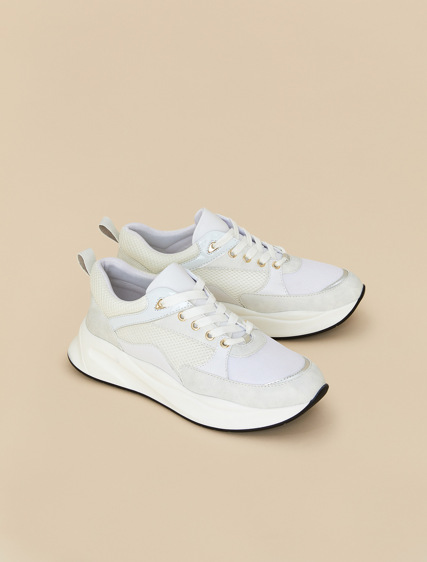 Sneakers con inserti - Bianco - Marina Rinaldi - 2