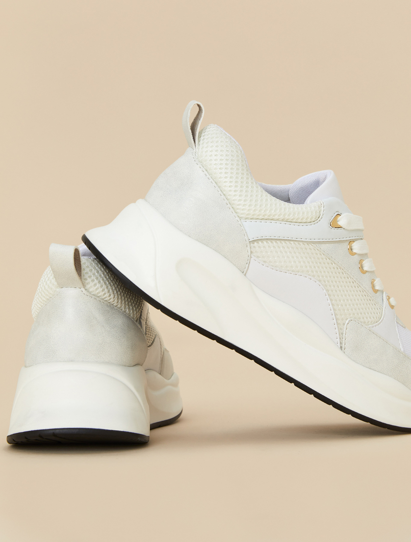 Sneakers con inserti - Bianco - Marina Rinaldi - 4