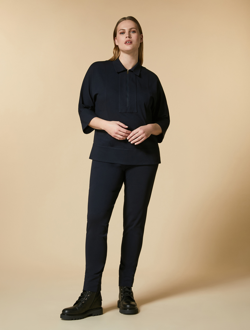 Jersey leggings - Dark navy - Marina Rinaldi