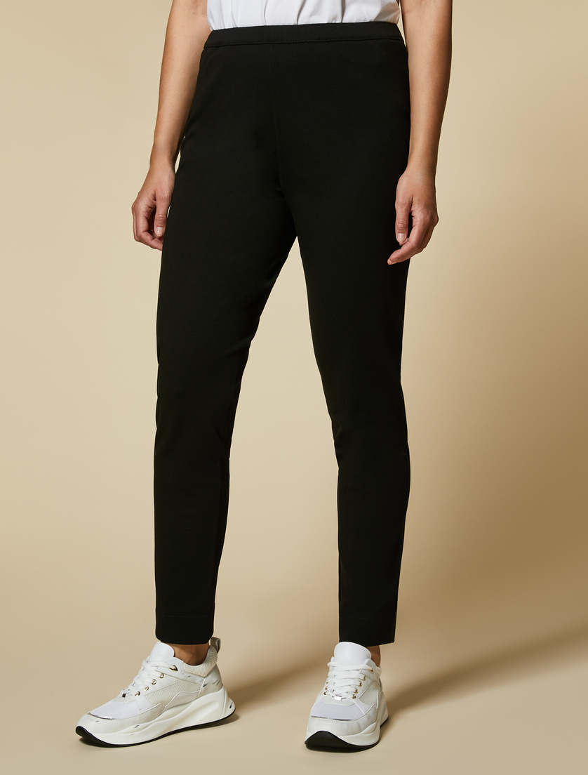 Jersey leggings - Black - Marina Rinaldi - 2