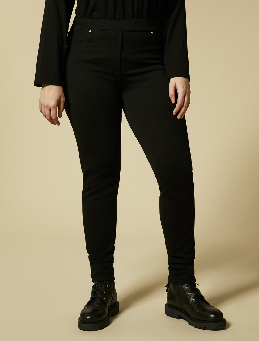 Jersey trousers - Black - Marina Rinaldi - 2