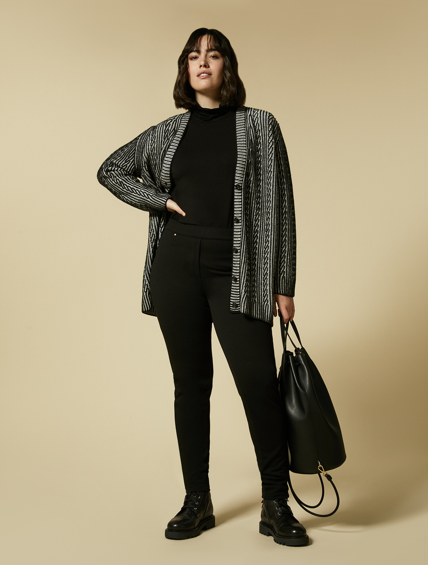 Jersey trousers - Black - Marina Rinaldi - 5