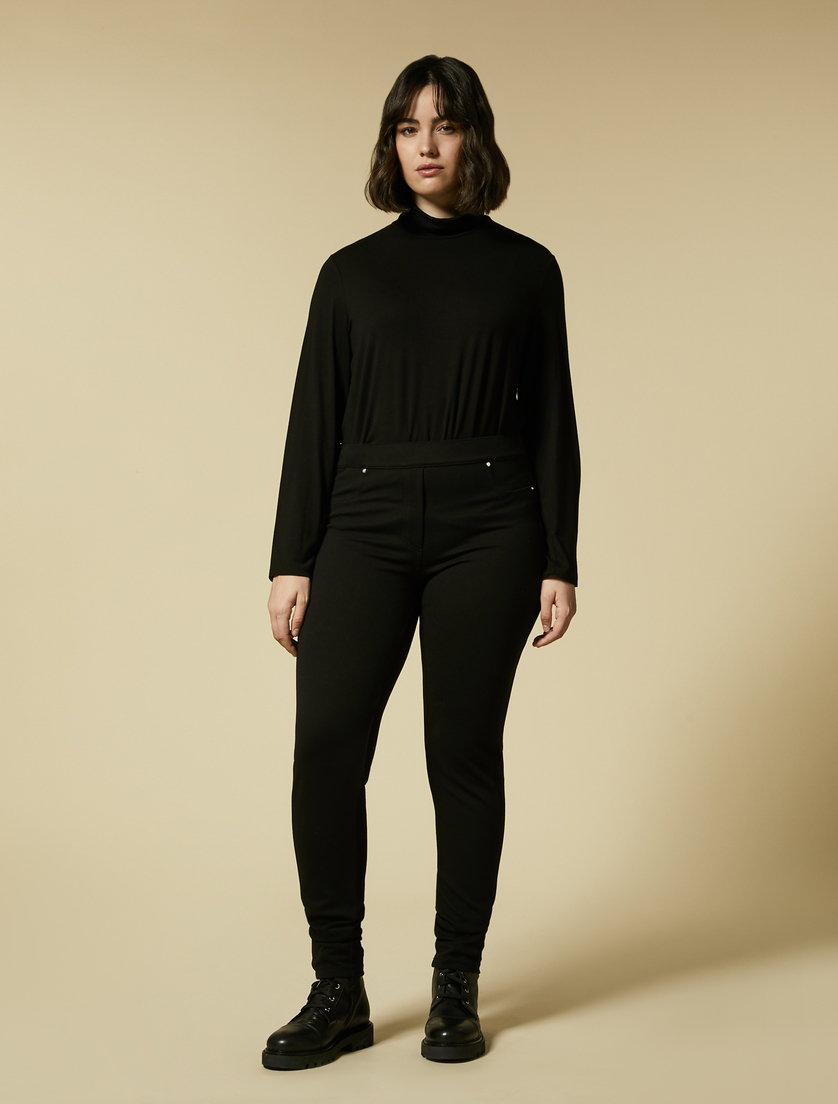Jersey trousers - Black - Marina Rinaldi