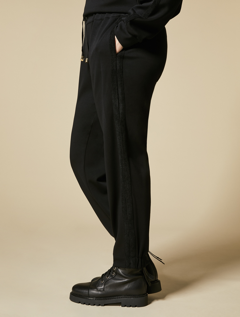 Jersey trousers - Black - Marina Rinaldi - 3