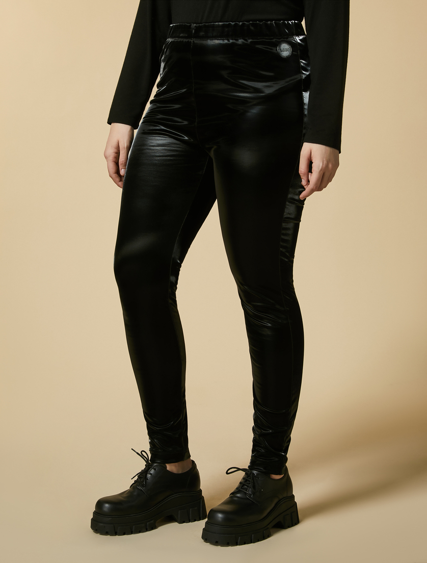 Hose aus technischem Velvet - Schwarz - Marina Rinaldi - 2