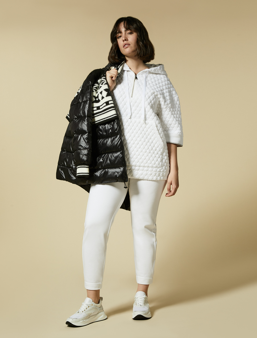 Cotton fleece trousers - White - Marina Rinaldi - 5